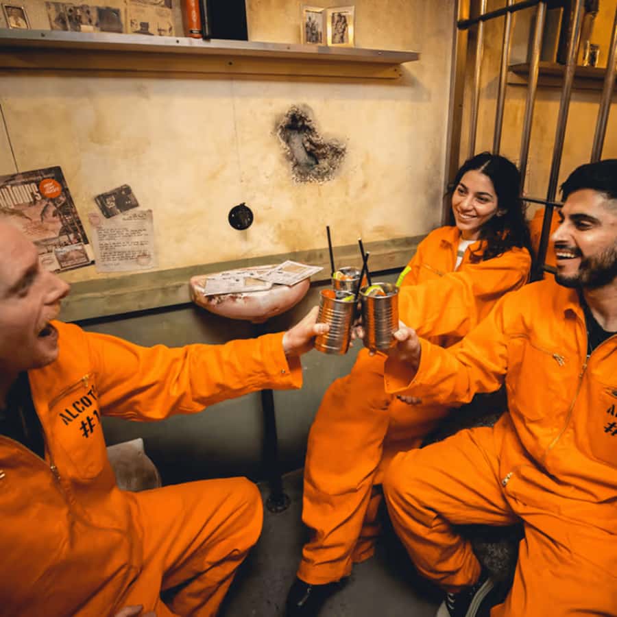 Alcotraz Melbourne: World’s First Prison-Themed Cocktail Bar - A cocktail bar with a prison plot