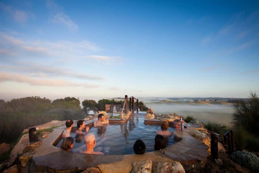 From Melbourne: Peninsula Hot Springs & Bathing Boxes Tour - The coach ride from Melbourne CBD
