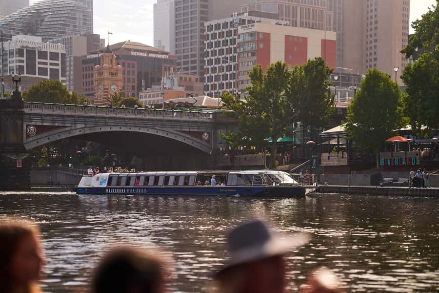 Melbourne City Views Express Cruise - Downstream toward Queens Bridge and Southbank