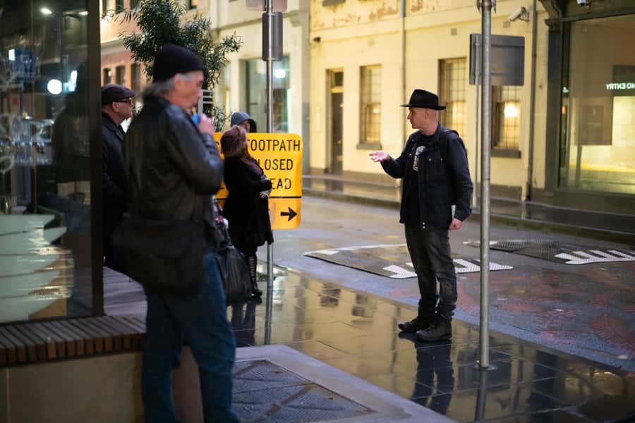 Melbourne: Gangsters, Brothels and Lolly Shops Tour - How Michael Shelford guides the walk