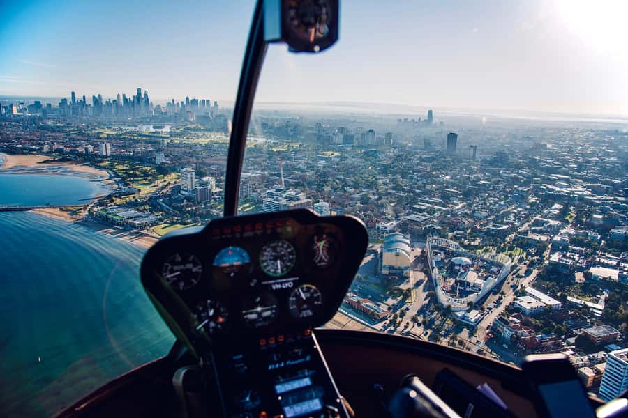 Melbourne: Private City & Beaches Helicopter Ride - Albert Park and the Formula 1 circuit