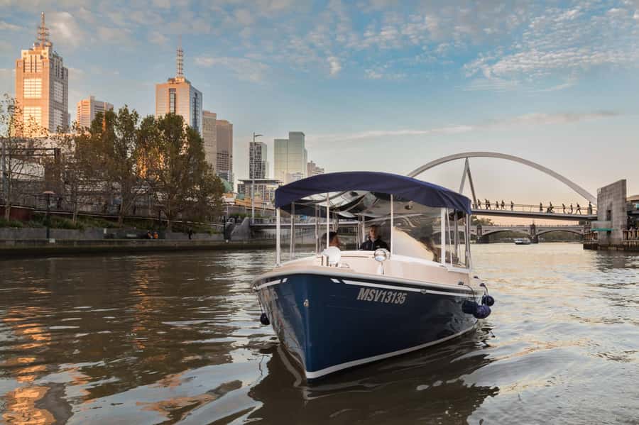 Melbourne: Private Yarra River Cruise w/ Cheese & Wine - A clean, quiet electric boat for six