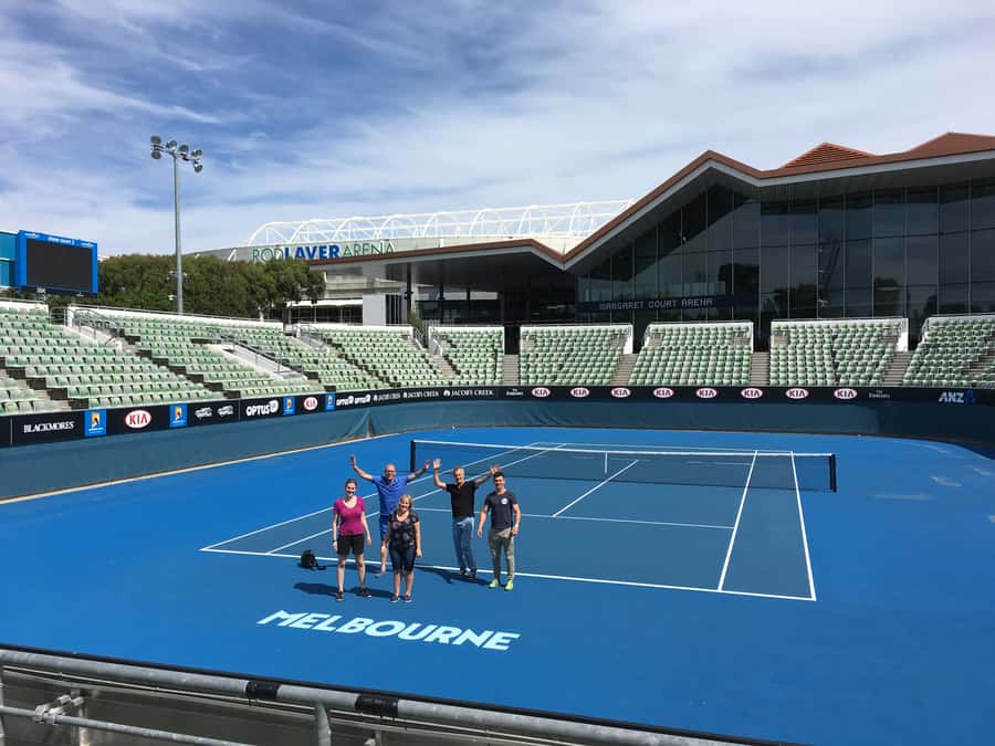 Melbourne Sports Walk - The Australian Open arenas, viewed from outside