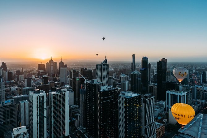 Melbourne Sunrise Hot Air Balloon Ride with GoPro Photos - A quiet flight over a waking city