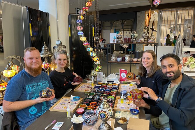 Mosaic Art Classes Melbourne: Turkish Lamp Workshop - Making a Turkish lamp on Flinders Lane