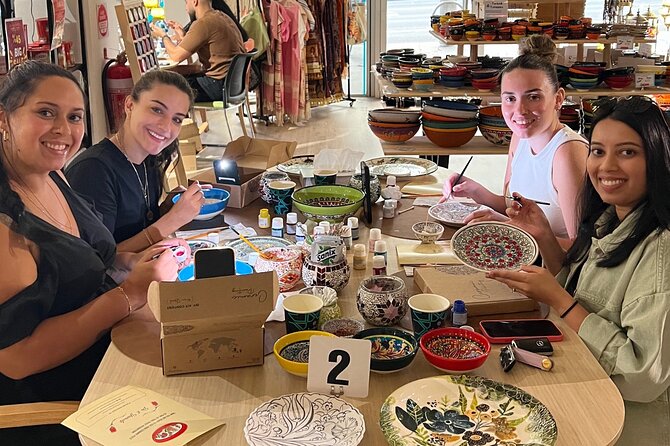 Paint and Sip Classes Melbourne: Ceramic Plates & Bowls - Painting a ceramic keepsake in central Melbourne