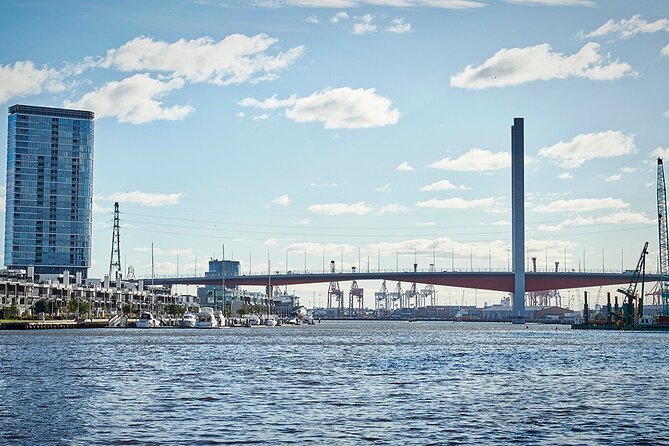 Port of Melbourne and Docklands Sightseeing Cruise - Southgate, Crown, and the city skyline from the Yarra