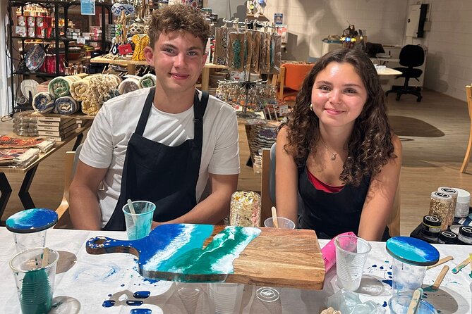 Resin Art Classes Melbourne: Cheeseboards & Coasters - Coasters, cheeseboards, and wall art